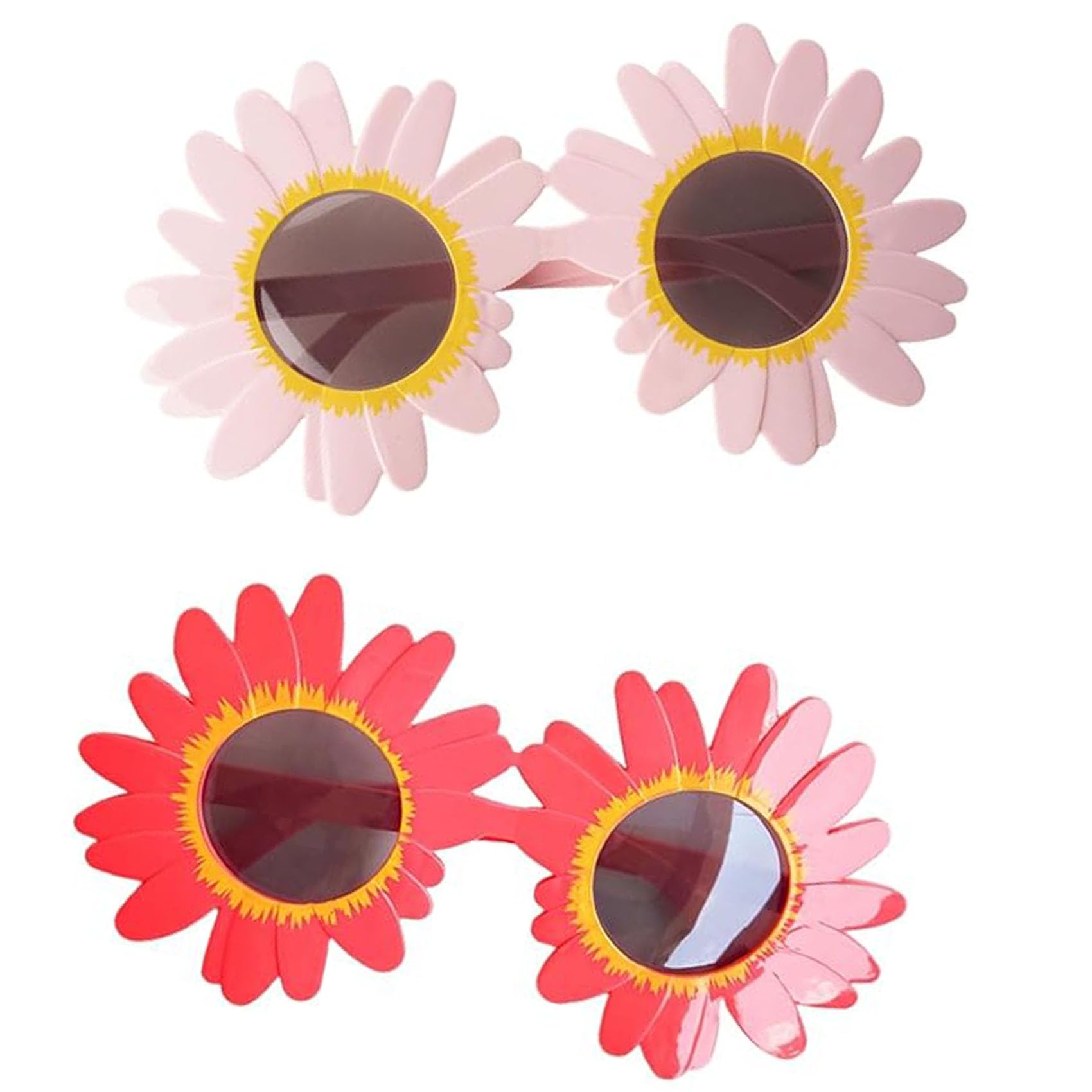 Art the Clown Sunflower Glasses, Sunflower Daisy Glasses, Adult Halloween Role Play, Multicolor (2pcs-V)