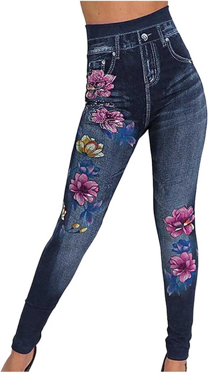 stretch denim leggings