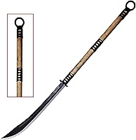 Vista 1 de MedievalDepot Naginata guerrero samurái japonés (53 pulgadas, acero de alto carbono, funda de cuero negro)