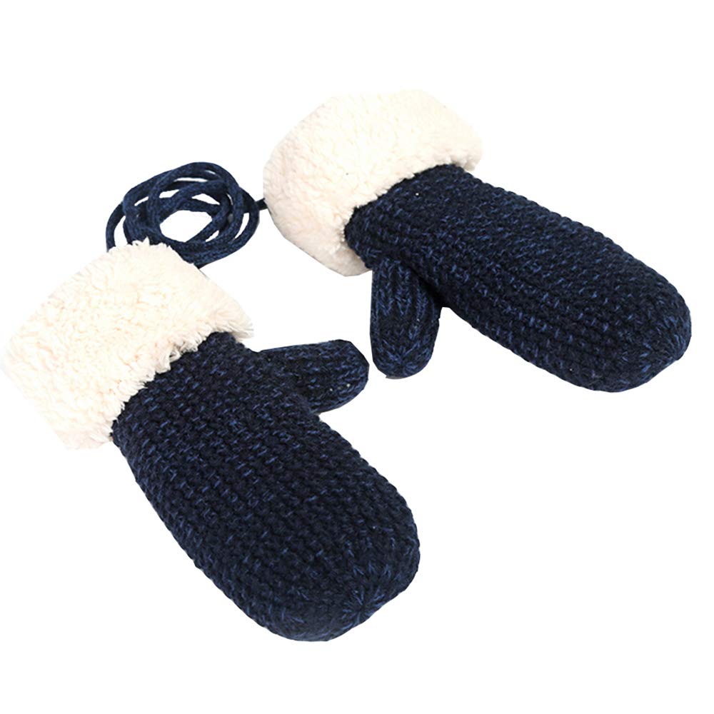 Warme Kinderhandschuhe Mit Kätzchen-Druck – Strickhandschuhe Für Herbst & Winter, Für Mädchen & Jungen 4-8 Jahre