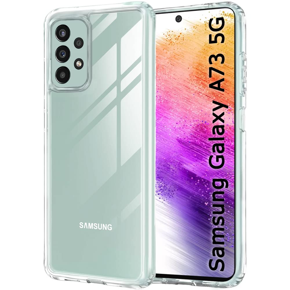 TheGiftKart Ultra-Hybrid Crystal Clear Back Case Cover for Samsung Galaxy A73 5G | Camera Protection Bump | Hard Clear Back | Bumper Case Cover for Samsung A73 5G (PC, TPU | Transparent) (B0BQCBGDXS) Amazon Price History, Amazon Price Tracker