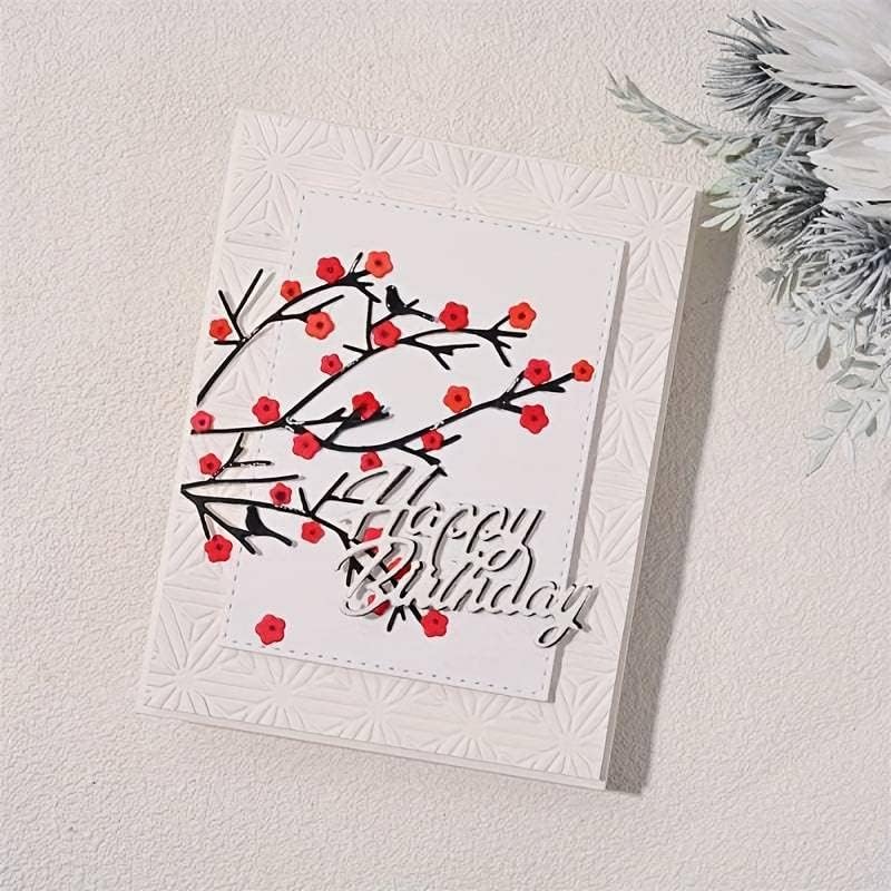 Miniatura 3 de Troquel de corte de metal Plum Blossom para álbumes de recortes, plantillas duraderas para álbumes de recortes, álbumes de fotos, tarjetas de papel