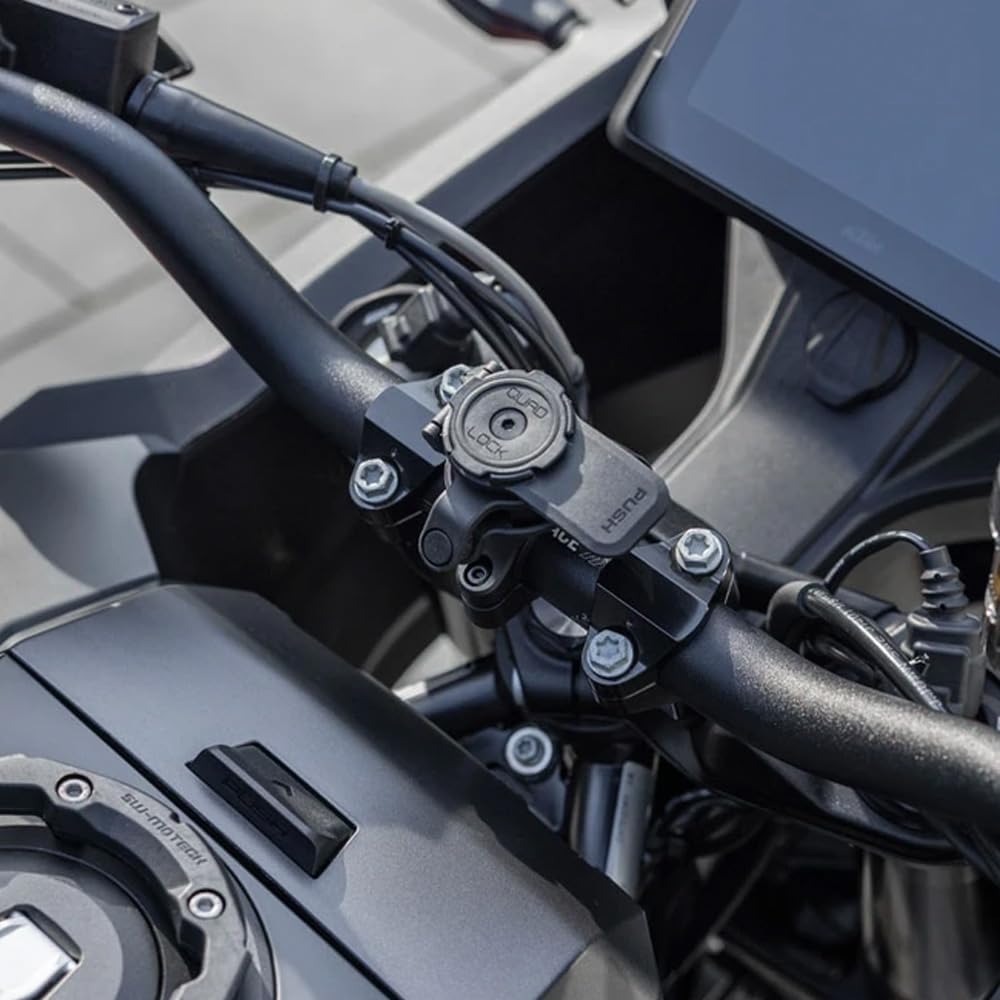 Quad Lock Motorcycle Handlebar Mount PRO Kit with Vibration Dampener and MAG Phone Case for iPhone 15 Pro