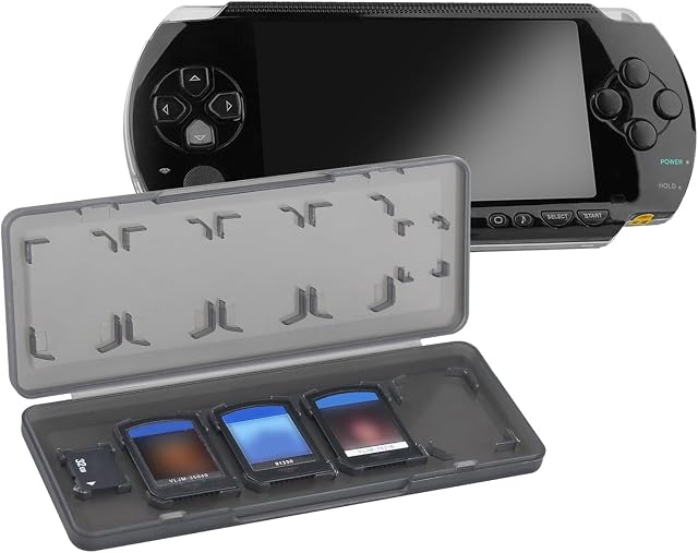 OSTENT 10 in 1 Game Memory Card Holder Case Storage Box Compatible for Sony PSV PS Vita Color Black