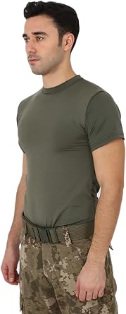Kordak Haki Microfiber Tişört - Kısa Kol Micro T-shirt - Askeri Malzeme M