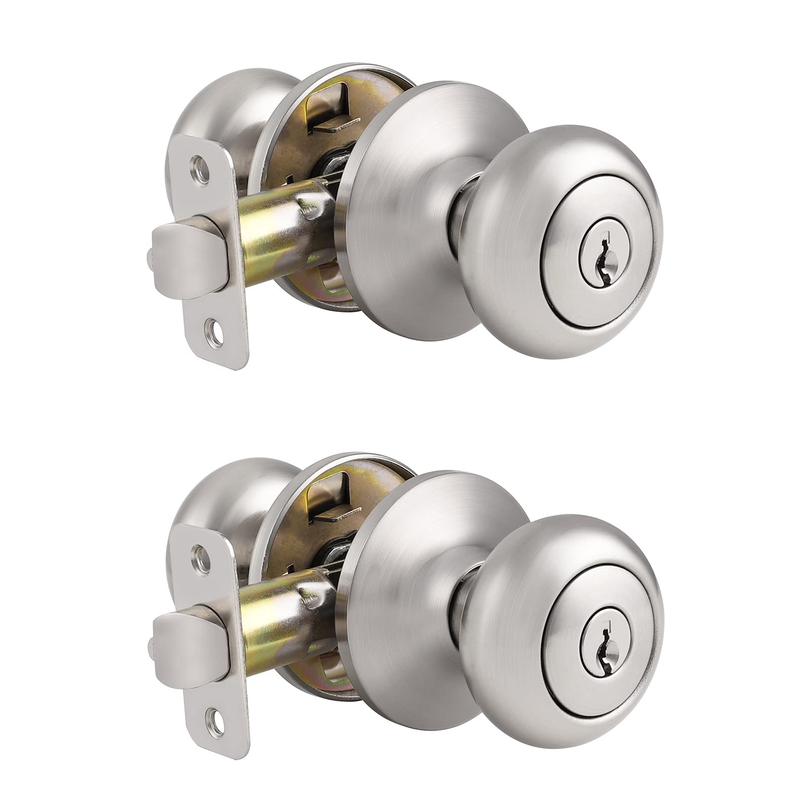 Probrico Entry Door Knobs - Keyed Locks, 3 Pack -9 Probrico Entry Door Knobs - Keyed Locks, 3 Pack -9