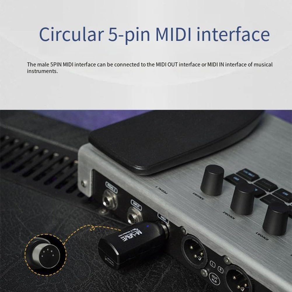 Adattatore MIDI Wireless A Bassa Latenza (3ms) – Compatibile Con IOS E OS X, Plug-and-play, Sostituisce I Cavi