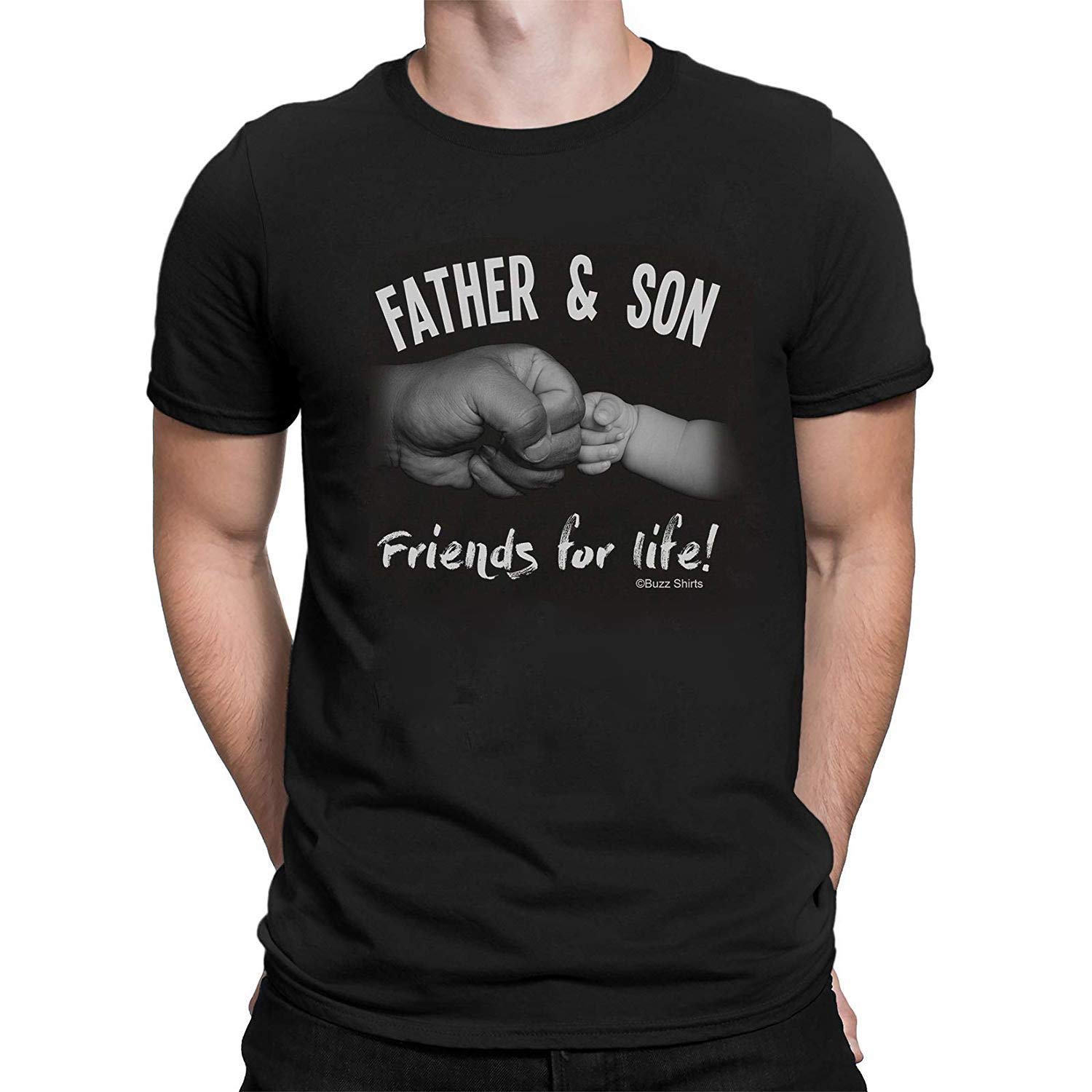 buzz shirts Gift for Fathers, Father and Son, Friends for Life, Mens T-Shirt Black