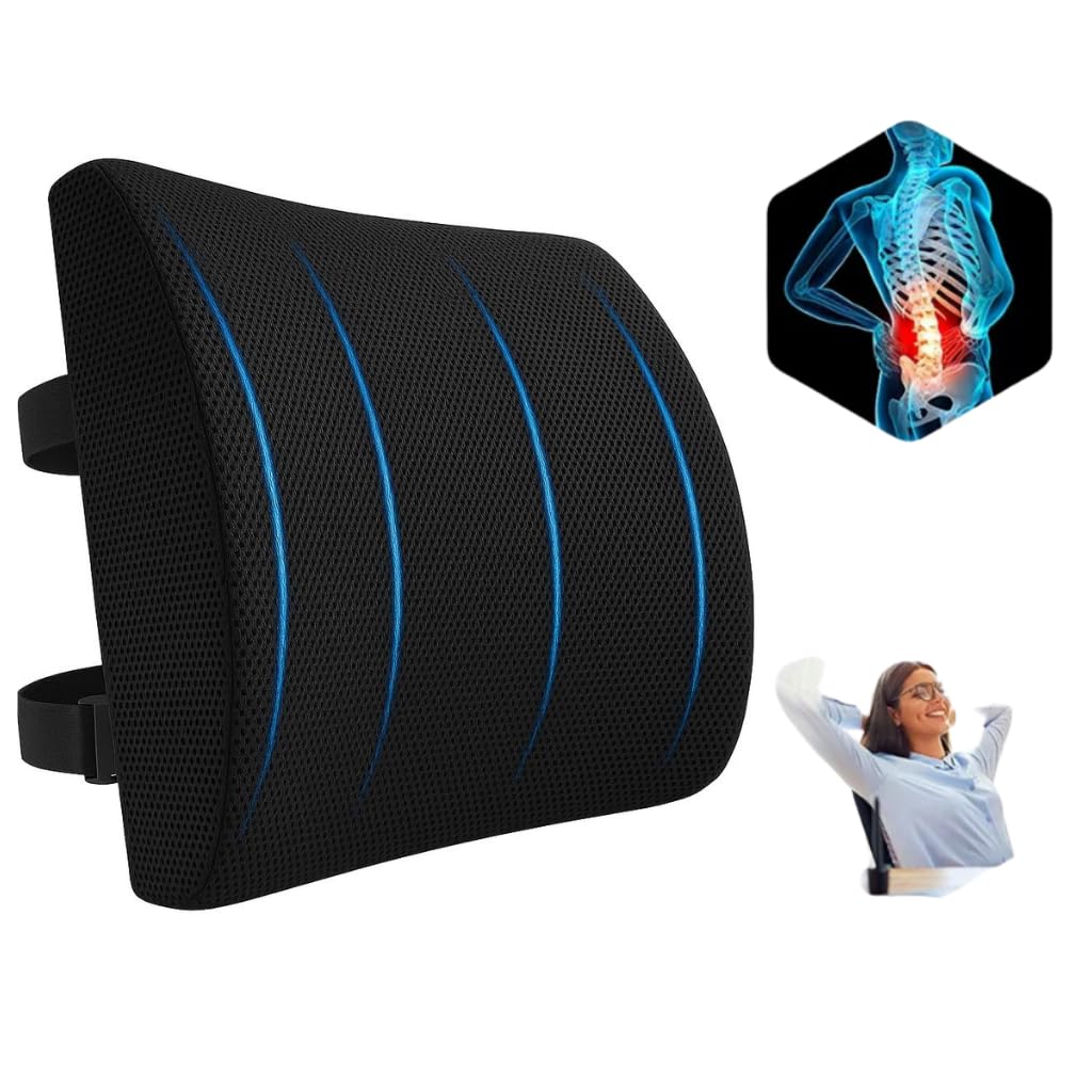 MORPAN Lumbar cushion office chair or lumbar back office chair made of memory foam, includes extra cover to improve its cleanliness. This lumbar cushion is an ideal option to care for your back.