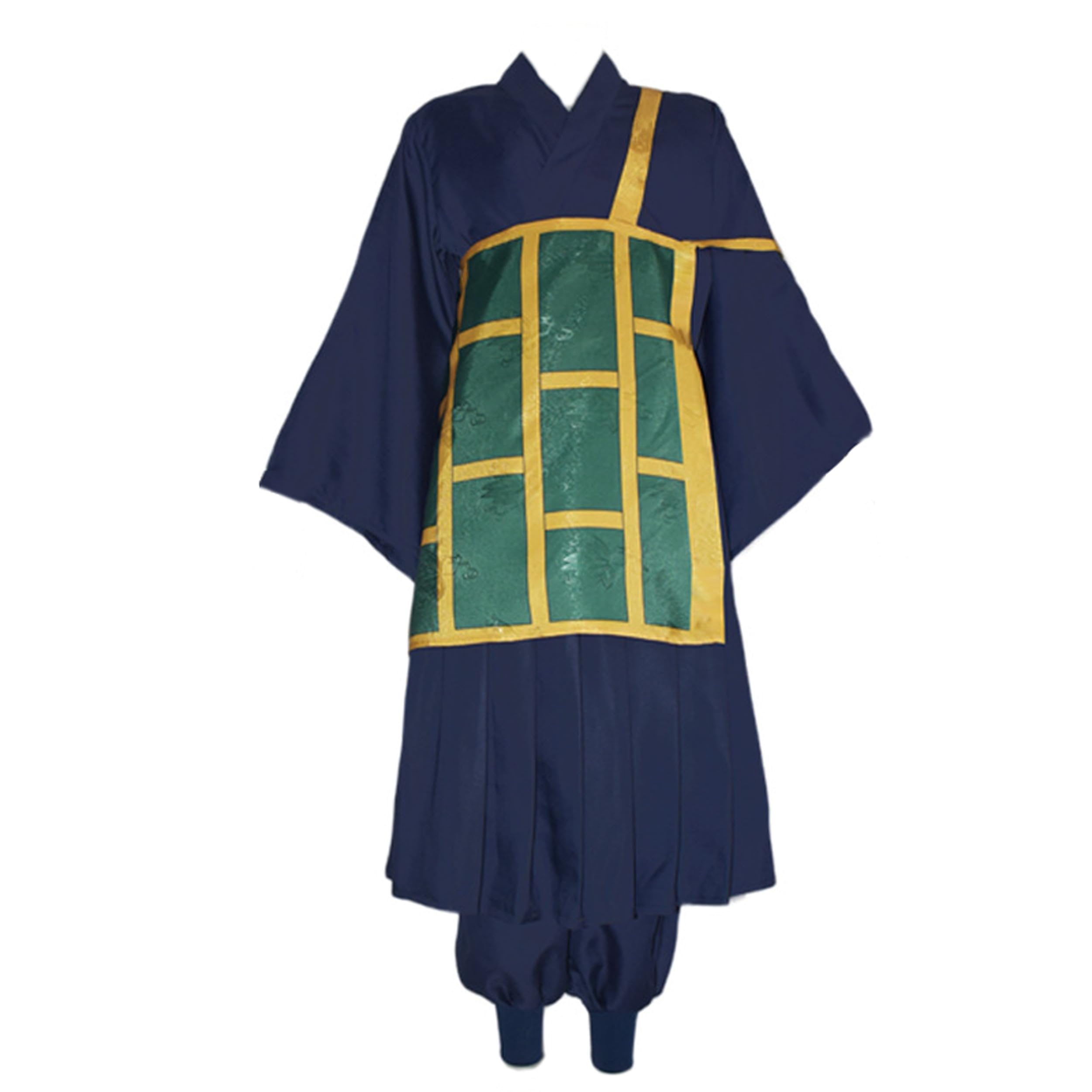 Satdflie Japanese Anime Character Uniform Geto Suguru Cosplay Costume Full Set Unisex Robe JK Kimono Outfits Christmas Anime Fans Gifts, Blue, L