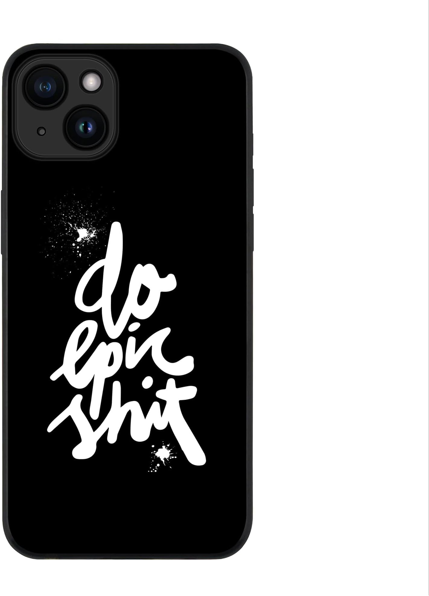 Stylizedd Cover for iPhone 15 Case, Rugged Black Slim fit Soft Flexible Anti Drop TPU Gel Thin Protective Phone Cases - Epic