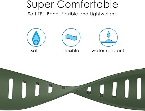 Miniatura 2 de Fintie Suunto - Correa de repuesto para reloj de pulsera, accesorio de goma, correa deportiva con cierre de metal, compatible con Suunto Core