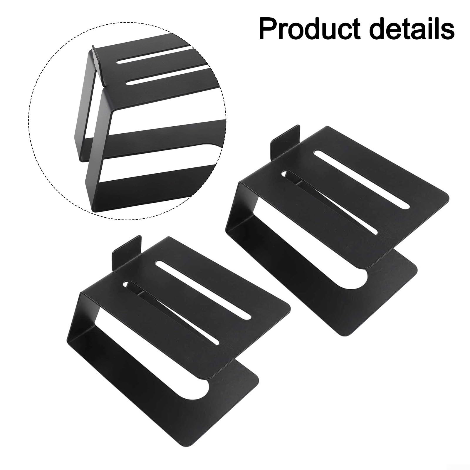 Supporti Altoparlanti Desktop Coppia Neri 16x13cm