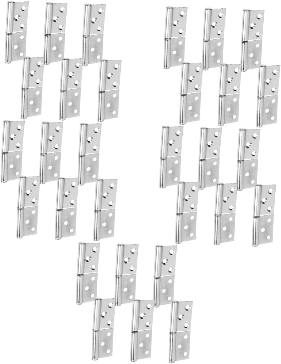POPETPOP 30pcs Hinges Detachable Flag Hinges for Doors Cabinets Heavy Duty Outdoor Installation Kit