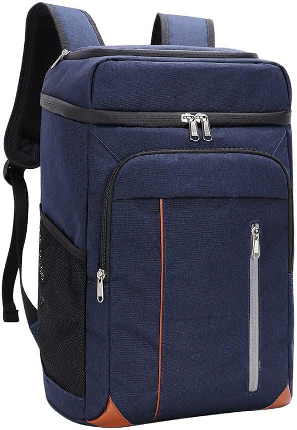 Double-Layer Insulation Backpack Large-Capacity Outdoor Picnic Bag Beer Bottle Opener Trolley Ice(E)