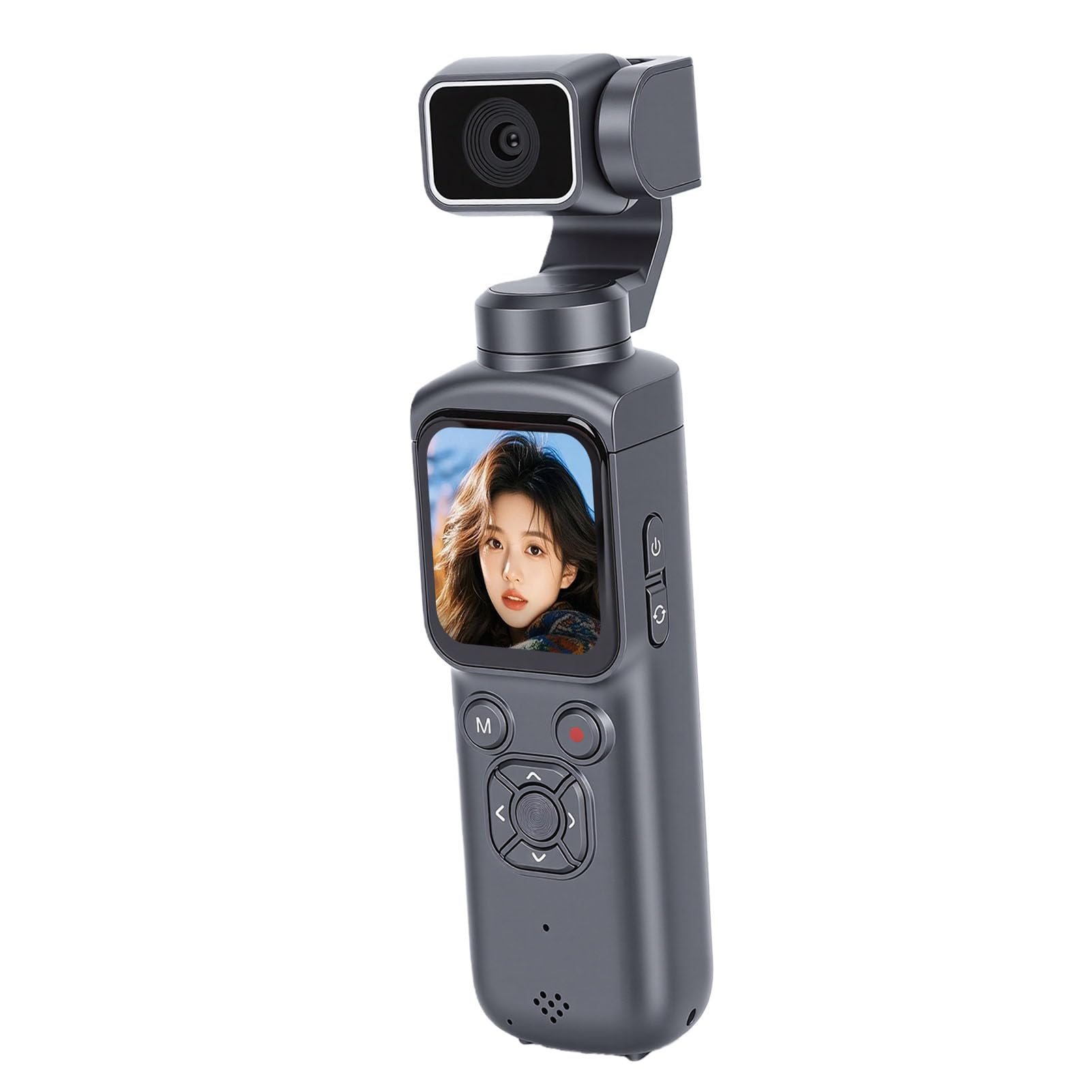 Videoregistratore Digitale Portatile Anti-vibrazione 4K 64MP per Vlogging Camera per Viaggi All'aperto, Touch Screen da 1,72 Pollici per Vlogger/viaggiatore ABS Set da 5 Pezzi