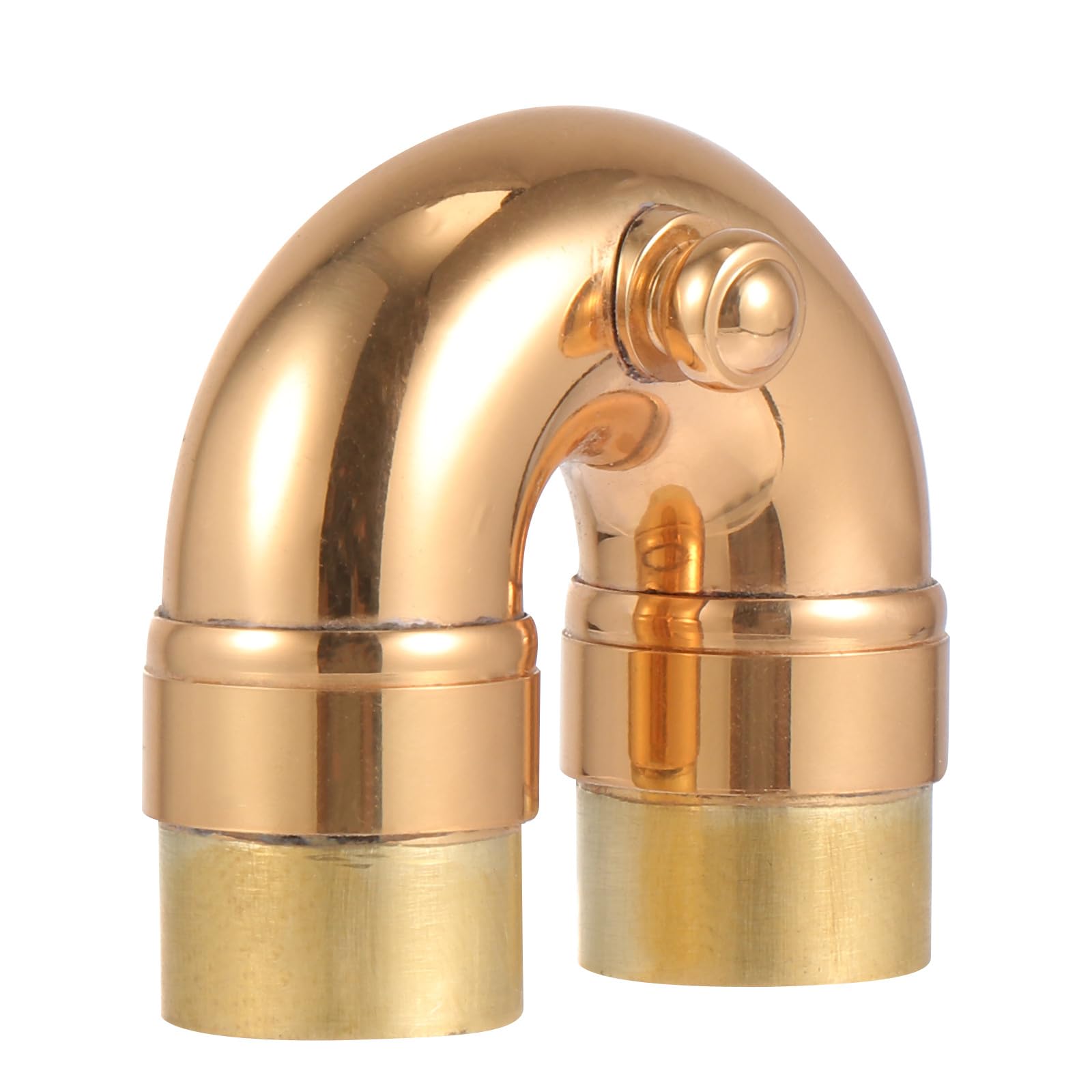 STOBAZA Col de Trompette Petit Coude Doré en Laiton, Accessoire de Remplacement pour Instrument de Musique, Tube Réglable, pour Entraînement des Musiciens