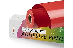 HTVRONT Red Permanent Vinyl: 12" x 30 FT of Reliable Adhesion for Vibrant Creations