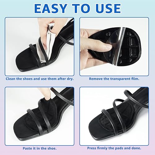 Miniatura 6 de Svowin - Cojines de bola de pie, almohadillas metatarsianas, almohadillas para el antepié, insertos antideslizantes para zapatos de punta abierta,