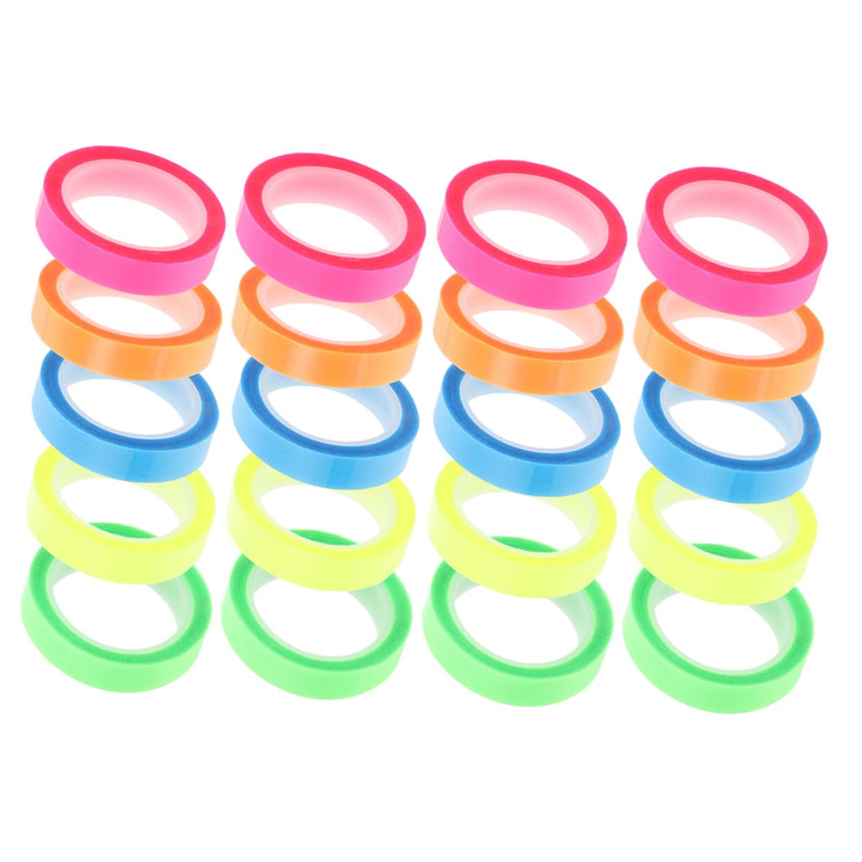 Alipis 100rouleaux Rubans Fluorescents Transparent Adhésifs Pour Marquage De Pages Tapes De Mise Évidence Accessoires Pratiques Étude Bureau
