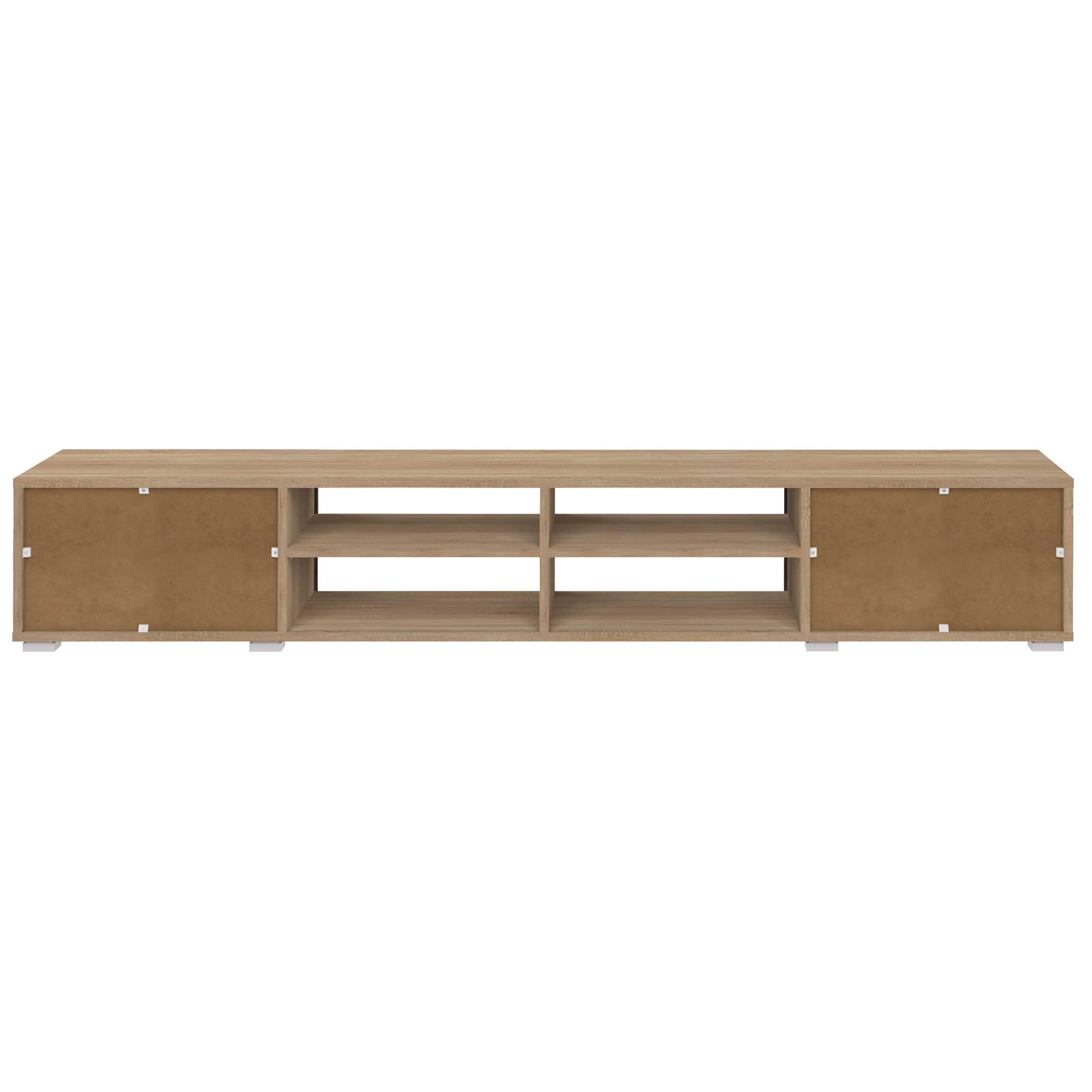 Symbiosis Podium, Tavolino porta tv, rovere naturale e bianco 185x42x31 cm