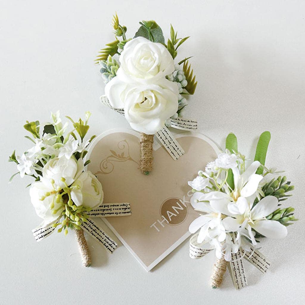 ELBME Wrist Corsage Party Decor Groomsmen and Bridesmaids Groom Banquet B Chest-picture-15