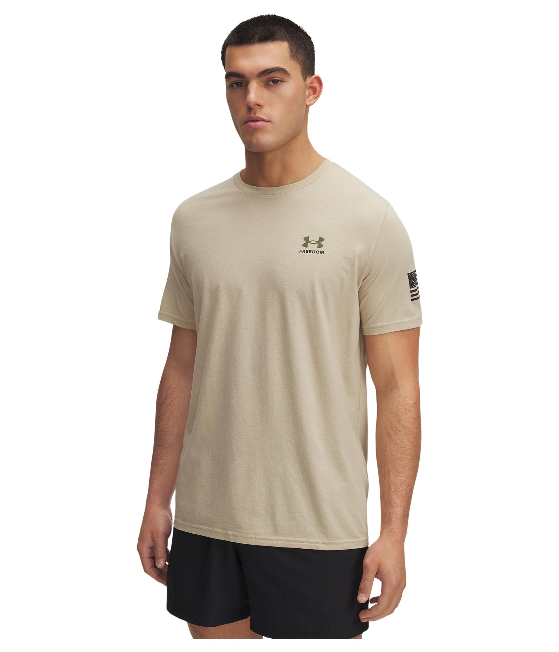 Under Armour Freedom Flag Short Sleeve T-Shirt, (290) Desert Sand / / Black, X-Large-picture-16
