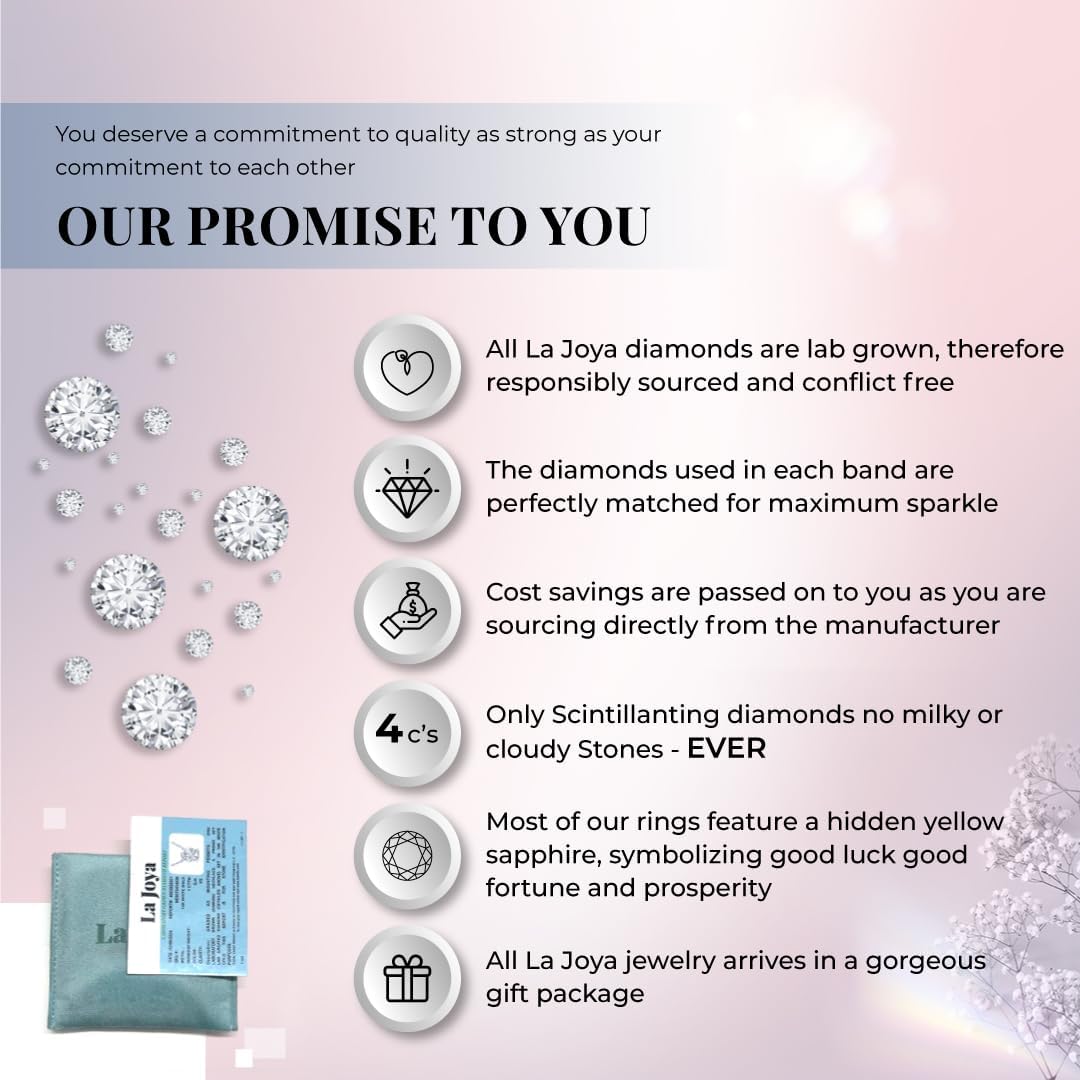 Lab Grown Five Stone Diamond Rings for Women | 10K Solid Yellow and White Gold Certified 1/4-1 CT. TW. Diamond Anniversary Bands and Wedding Rings - Image 4