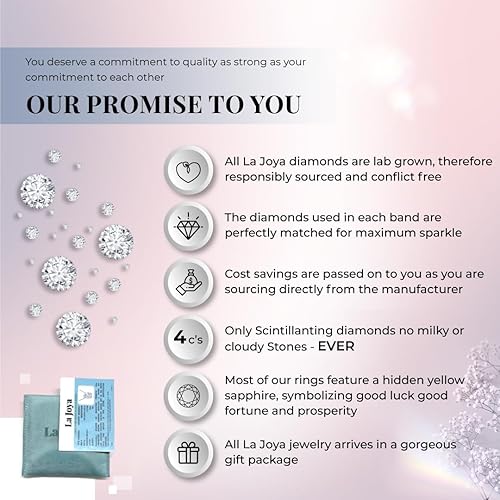 Vista 4 de Alianzas de boda de diamantes cultivados en laboratorio para mujer Oro amarillo, blanco y rosa de 10 quilates certificado 110 - 12 quilates