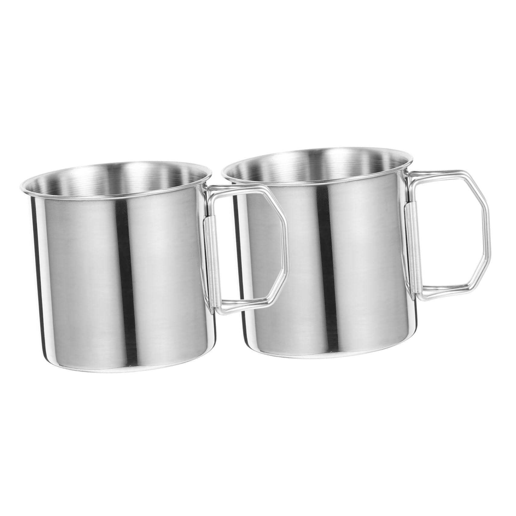 TOYANDONA 4 ensembles Gobelet Pliable En Acier Inoxydable 304 Pour Boire Voyager Café Camping Portable Extérieur Pliable En Métal 2 pièces * 4