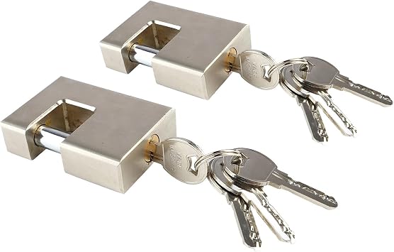 Heavy Duty Padlock, Rustproof Copper, D Shackle, 8 Keys