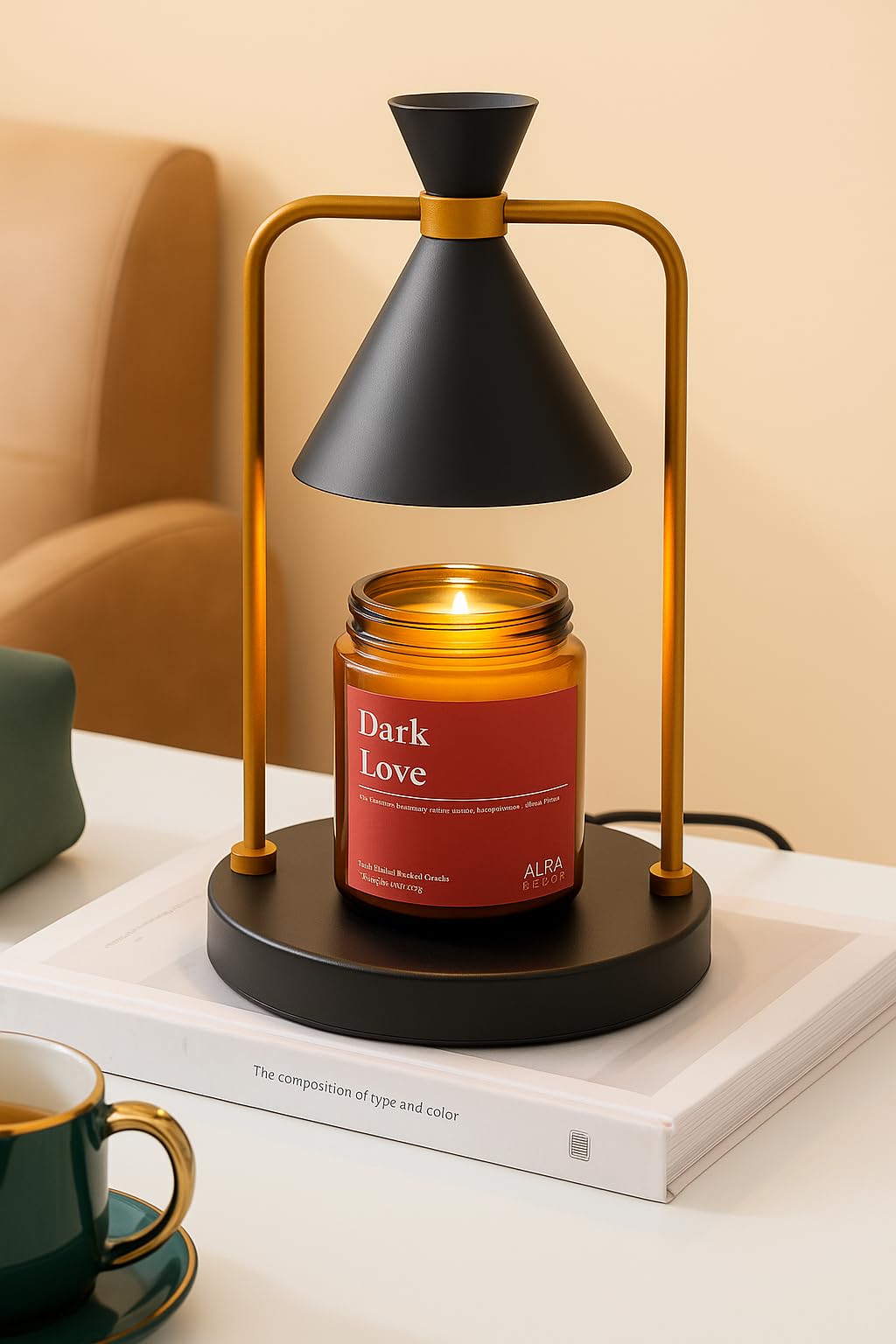 AuraDecor Candle Warmer Dimmmable Light Electric Candle Wax Warmer Lamp with 2 Bulbs, Candle Melting Lamp with Premium Scented Jar-image-47