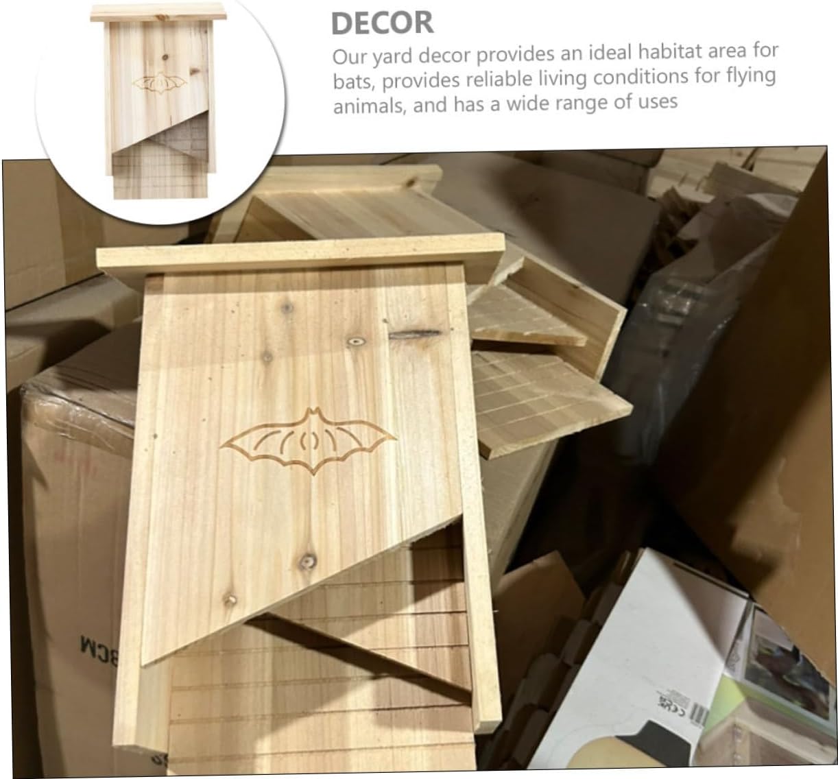 Sosoport Outdoor Bat House Lightweight Pet Shelter for Handmade Bat -Saving Design for Gardens and Backyards