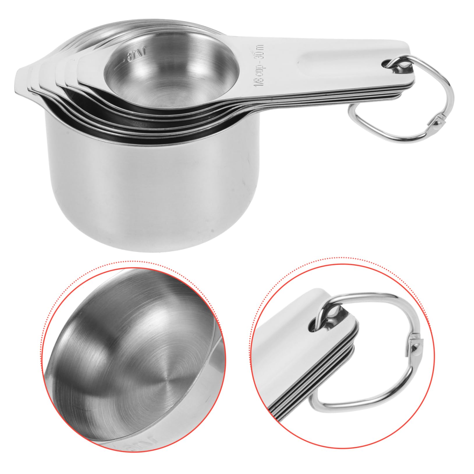 MAGICLULU Misurini in Acciaio Inox con Bilancia Misurino Impilabile Misurino per Cucinare
