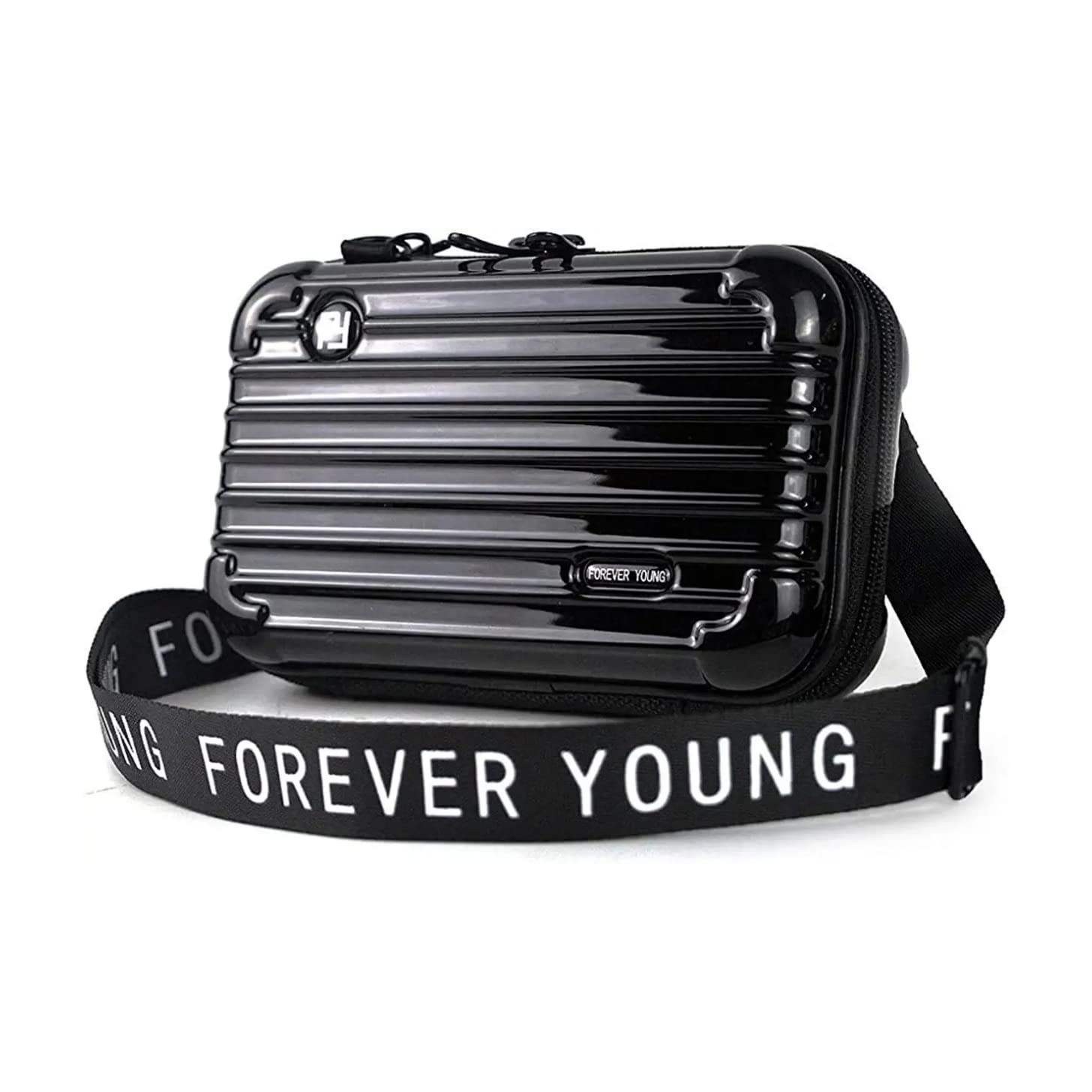 Forever Young cross-body sling box bag for girls and womens | Mini suitcase convertible into cosmetic sling bag | (Retro, Black) (B0BWBM1TNP) Amazon Price History, Amazon Price Tracker