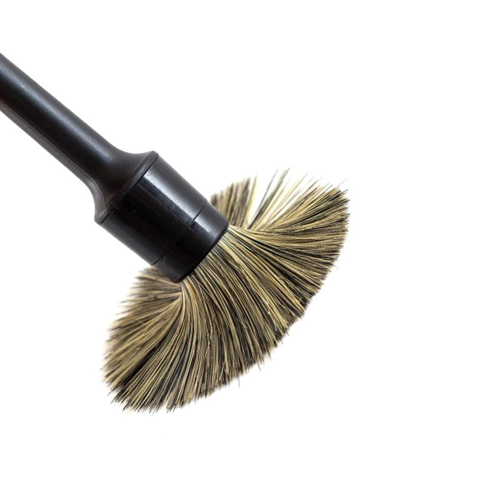 3 Stück Natürliche Wildschwein Haar Auto Detailing Bürste Set Weiche Borsten Auto Reinigung Bürste Kits Reifen Rad Waschen