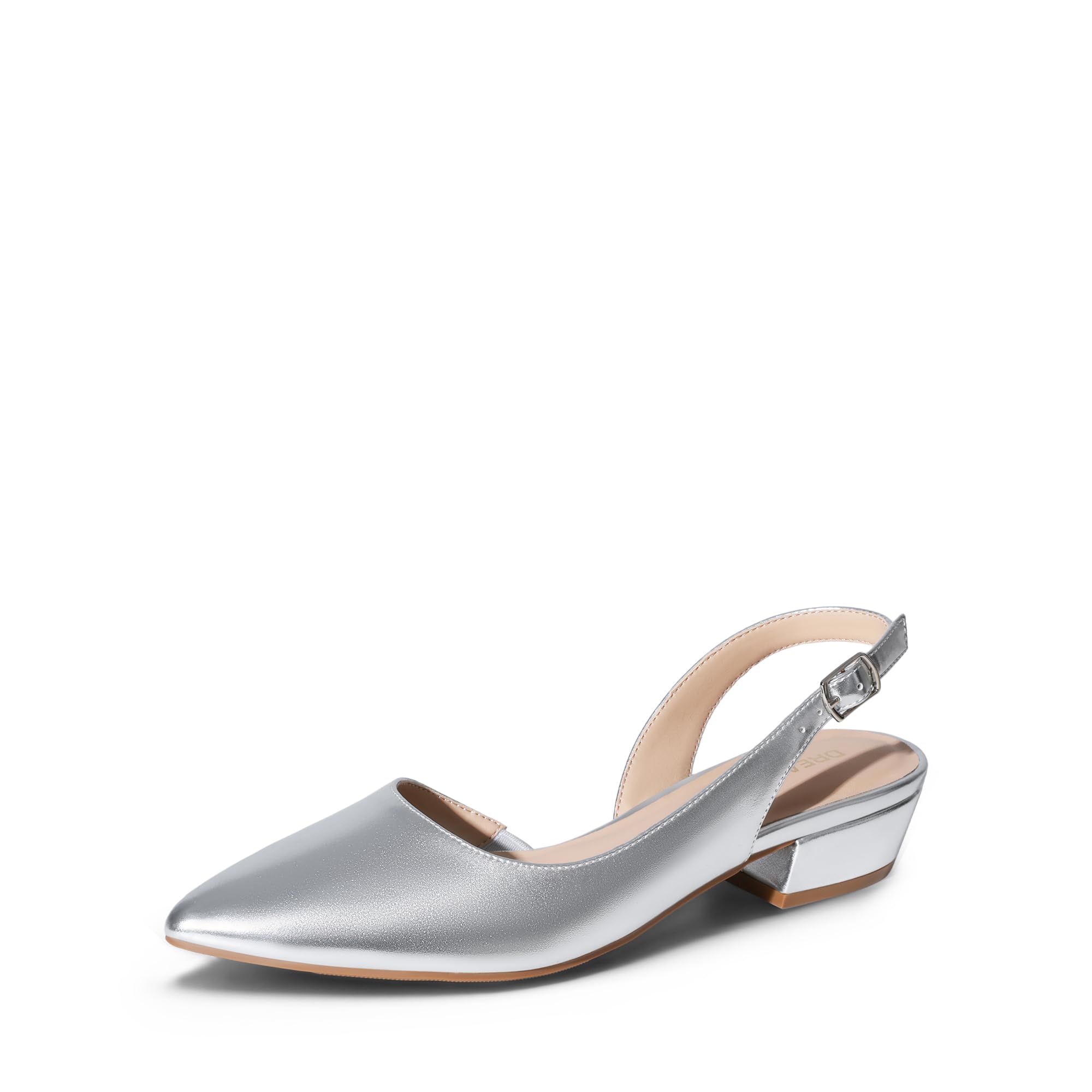 DREAM PAIRS Scarpe da donna con tacco basso a blocco, punta chiusa, cinturino alla caviglia, eleganti décolleté eleganti per matrimoni e feste