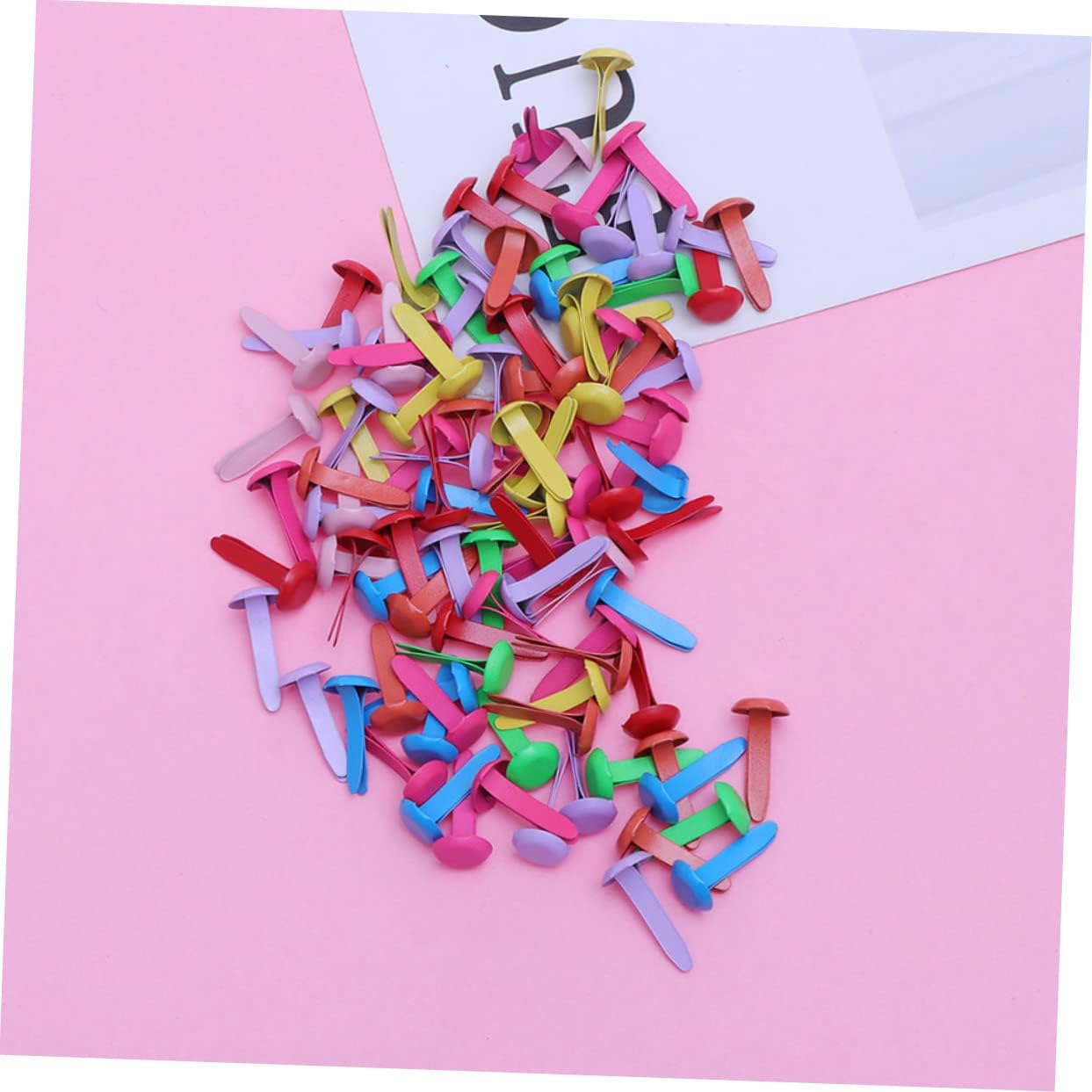 ULDIGI 300pcs Mini Decorative Brads for Scrapbooking DIY Crafts and Card Making Pins for Albums and Photo Projects