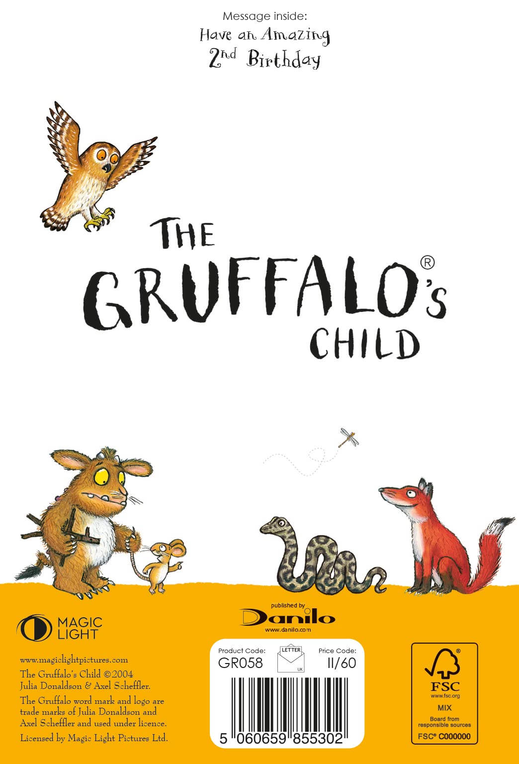 Danilo – Biglietto Di Compleanno Per Bambini Con The Gruffalo, Ufficiale, Con Busta, Per Amici E Feste