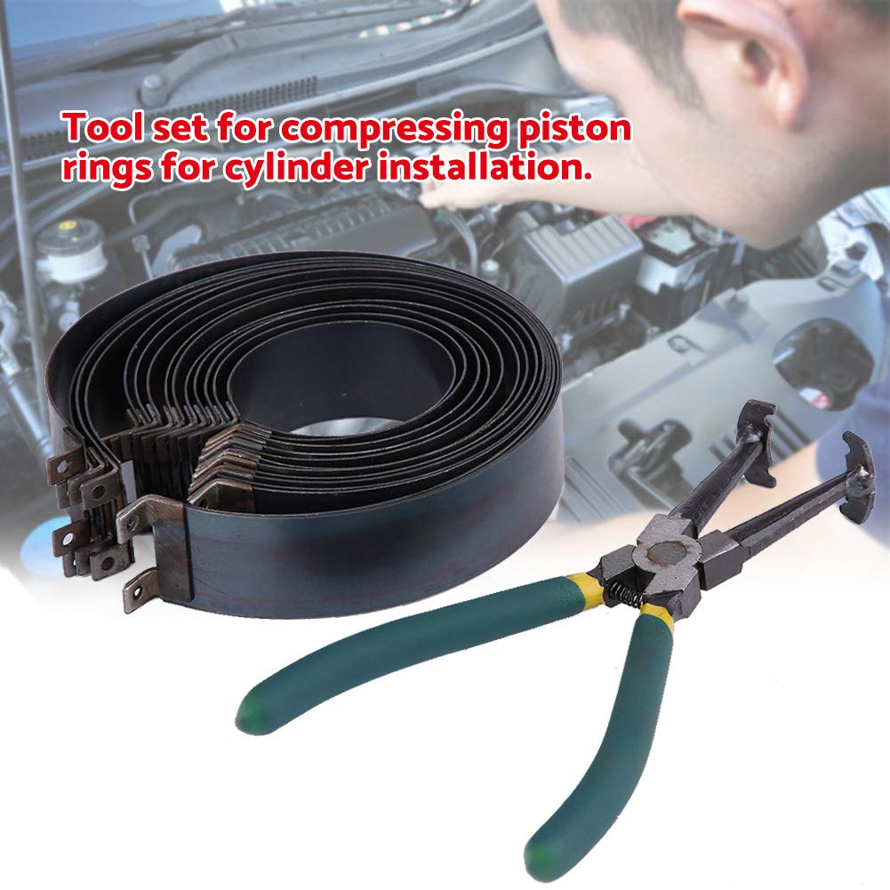 Set di Tenditori per Anello Pistone Motore, Kit di Pinze per Compressori per Fasce Elastiche del Motore per Auto, Kit di Attrezzi per Riparazioni Auto Kit di Riparazione per Pinze Compressore