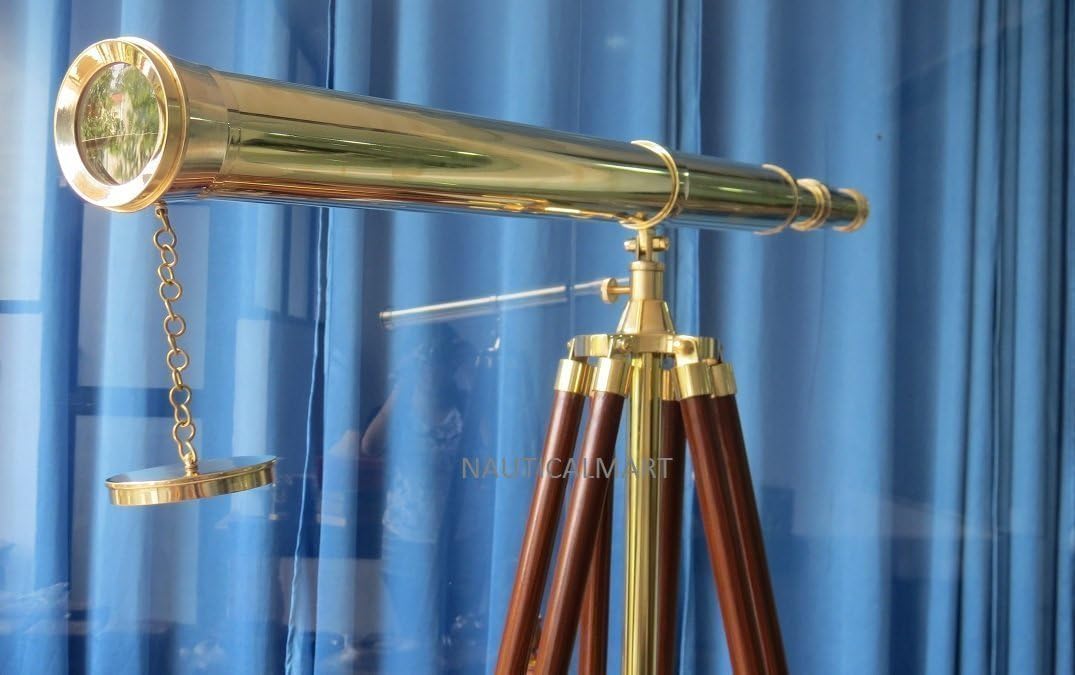 Nautical Brass Telescope 62" Vintage Single Barrel Telescope