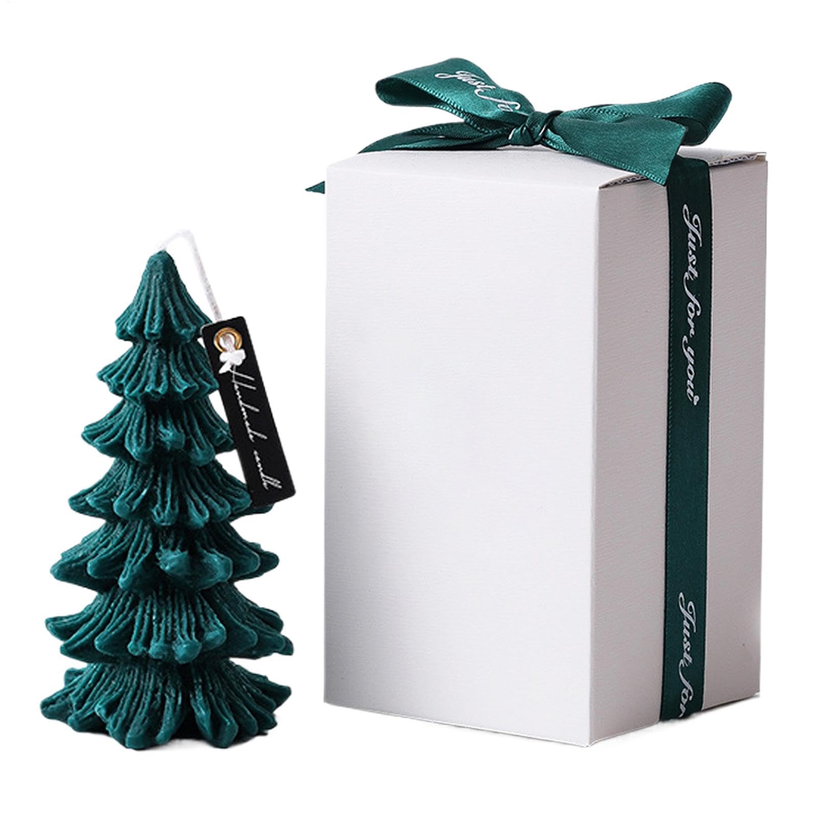 Velas perfumadas en forma de árbol de Navidad, pequeñas velas de abeto, velas en forma de árbol, velas decorativas navideñas, decoración de aromaterapia, decoración de mesa de chimenea