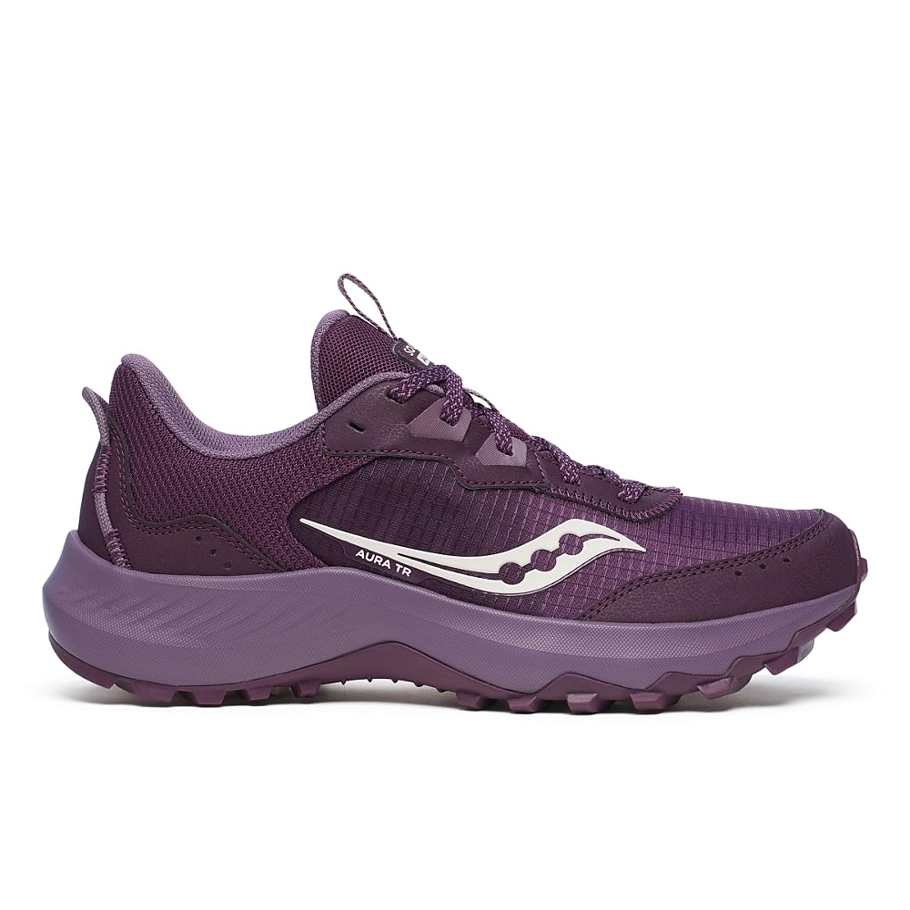Saucony Women's Aura TR Hiking Shoe, Plum/Pearl, 10