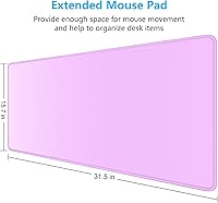 Vista 165 de Dapesuom Alfombrilla grande para mouse, alfombrilla de mouse para juegos extendida con bordes cosidos, alfombrillas de escritorio de tamaño completo