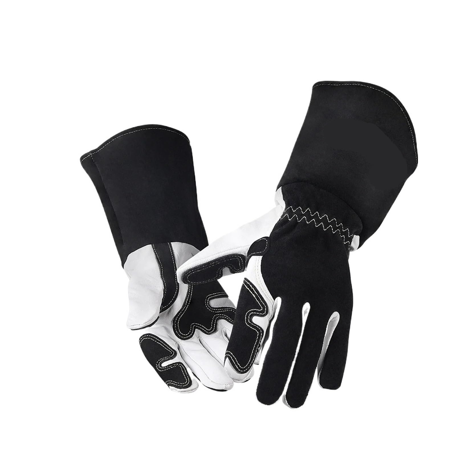 Guantes Soldador Guante de soldadura 14 pulgadas multifuncional resistente al calor/palo/soldador Tig/parrilla/estufa/barbacoa guantes protectores