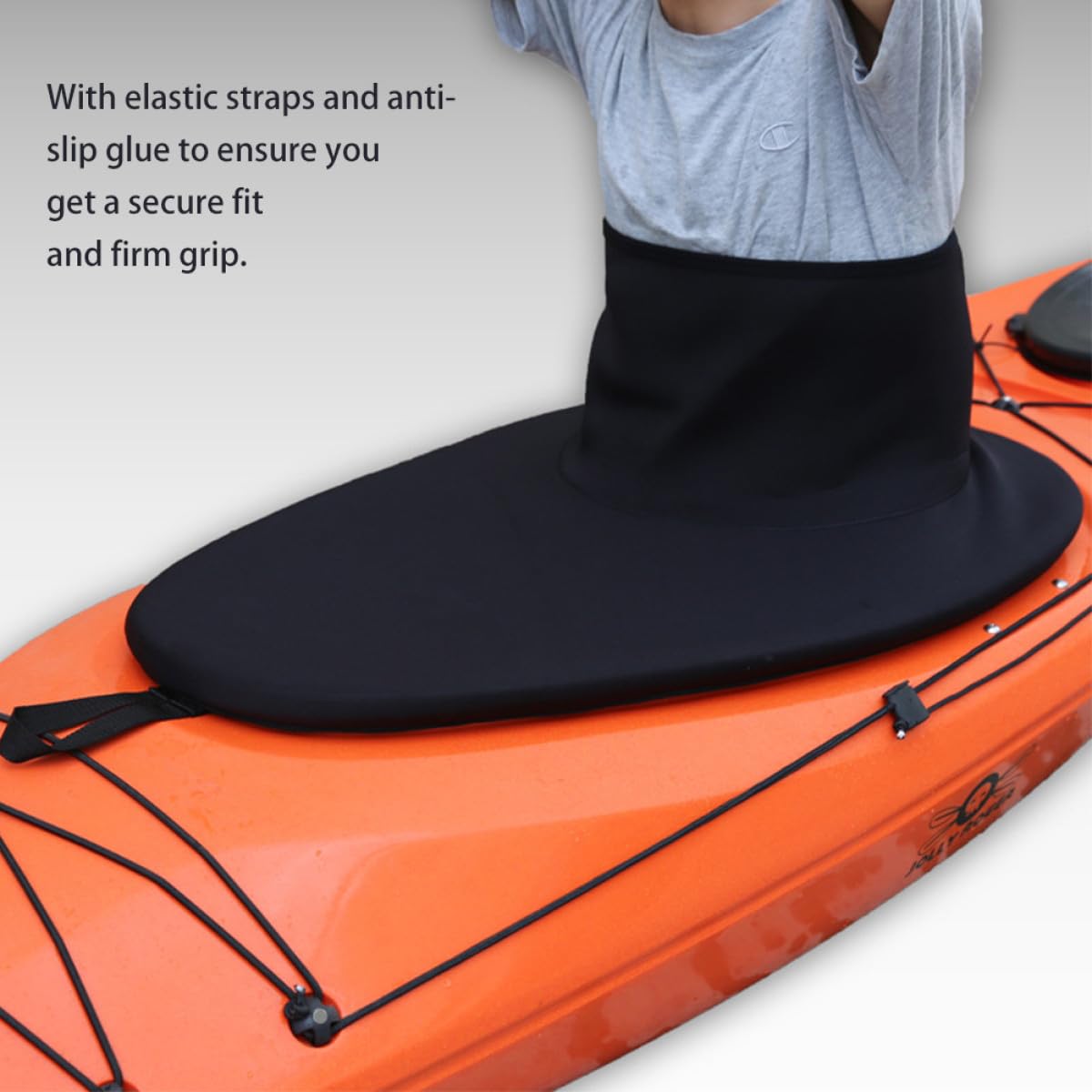 Levemolo Gonna per Kayak Facile da Mettere e Togliere Sbr in Neoprene Protezione da Spruzzi d'Acqua Cinturino Maniglia Antiscivolo per Canoa e Kayak in attività Acquatiche