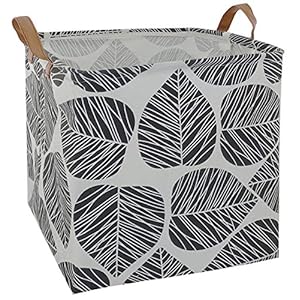 ASKETAM Square Canvas Fabric Storage Boxes,Collapsible Storage Baskets,Canvas Toy Organizer,Shelf Basket,Baby Nursery…