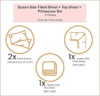 Vista 9 de Ambesonne Tribal Sheet Set, Secret Tribe Pattern in Bohemian Style, Fitted and Flat Sheet with Pillowcases Bedding Accent 4 Piece Set, Queen