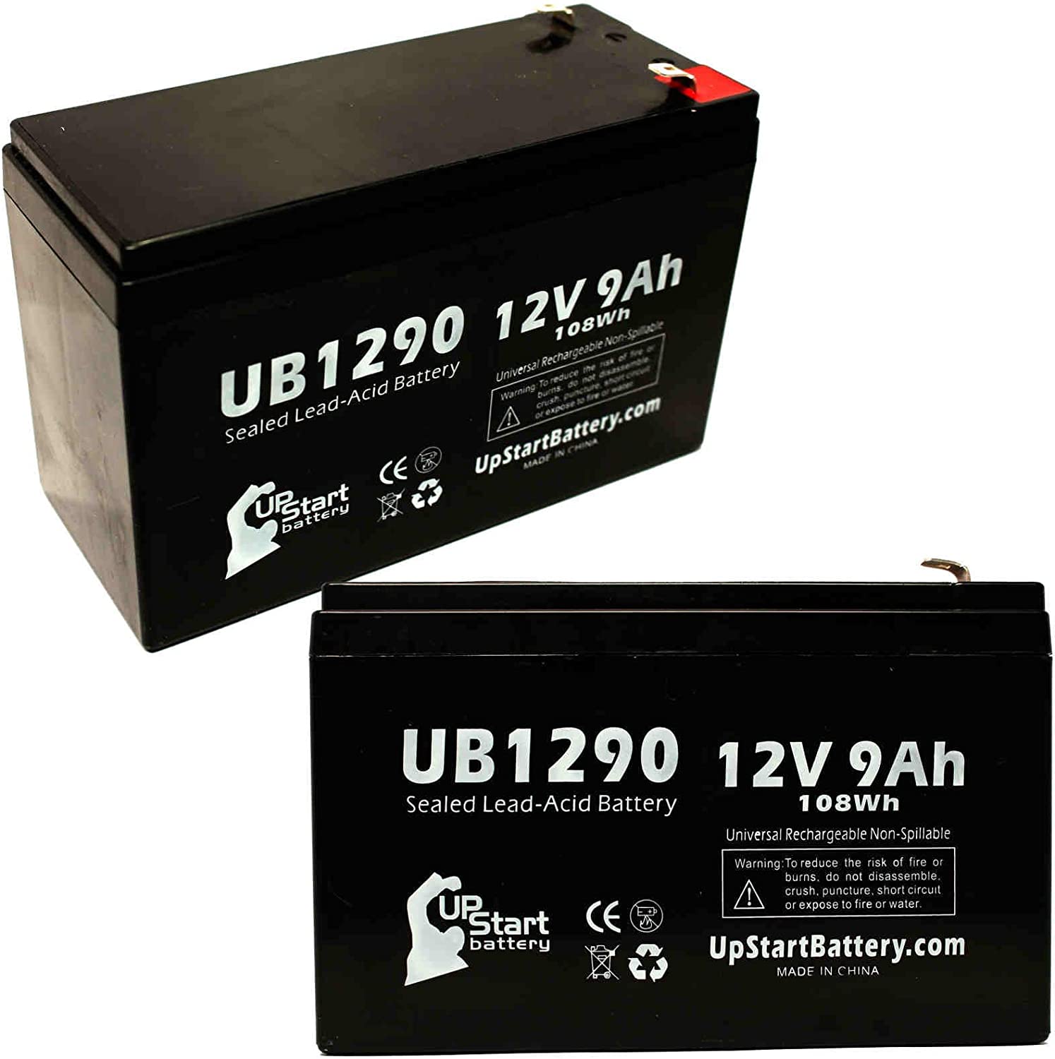 Amazon.com: 2X UB1290 9Ah 12V Battery Rechargeable Sealed Lead