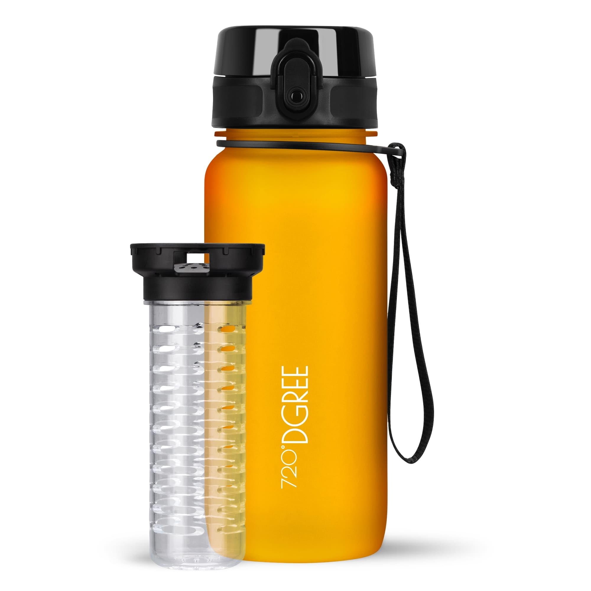 720°DGREE Botella Agua 1 Litro “uberBottle“ - Tamiz-Fruta, softTouch - Sin BPA, Prueba de Fugas, Reutilizable - Cantimplora, Water Bottle ideal para Deporte, Fitness, Gimnasio, Senderismo, Ciclismo — view 47